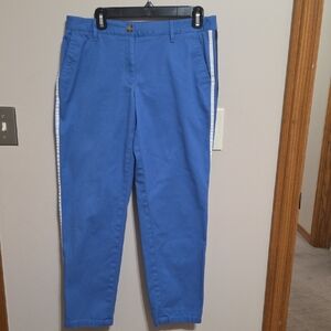 Talbots Men's Blue Chinos with White Stripe
